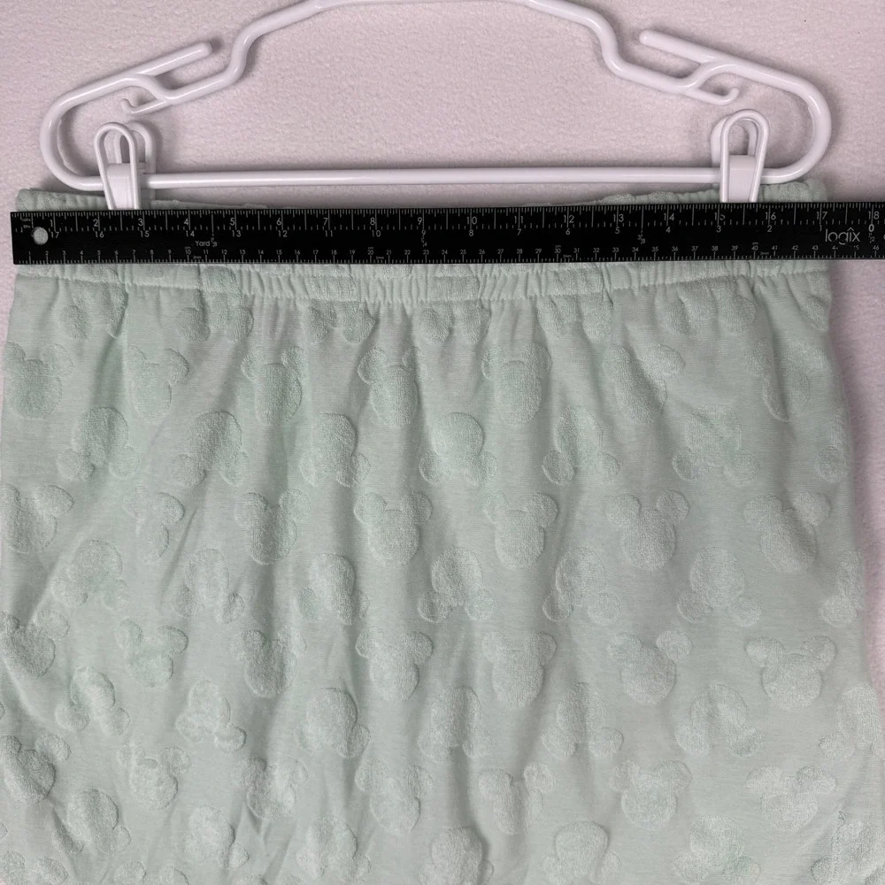 NEW Disney Mickey Mouse Womens M Mint Green Embossed Terry Cloth Skort - Picture 8 of 10